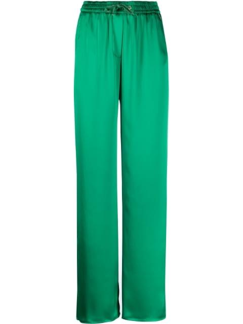 drawstring-waist straight-leg trousers by HERNO