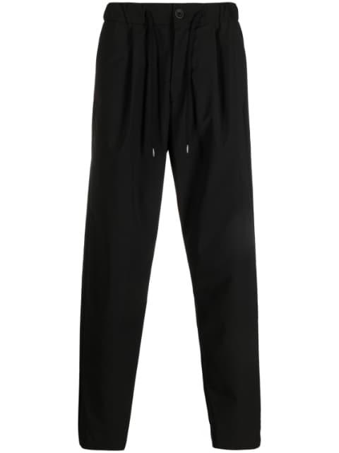 drawstring-waist straight-leg trousers by HERNO