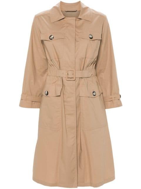 elasticated double-breasted trench coat by HERNO