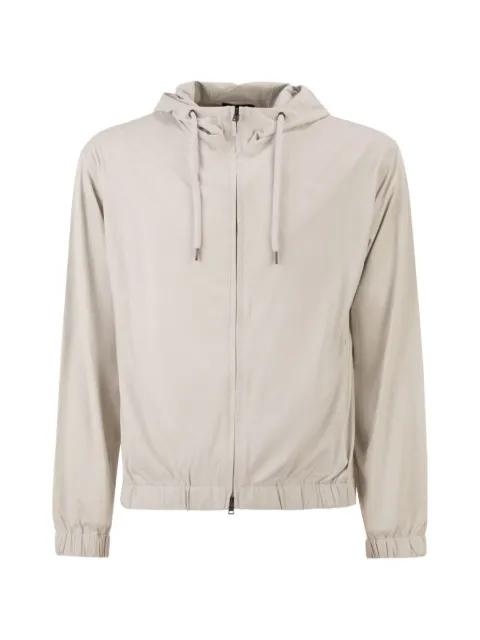 elasticated-waist hoodied jacket by HERNO