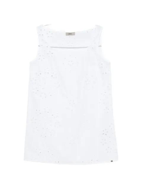 eyelet square-neck top by HERNO