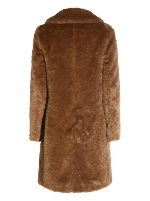 faux-fur lapel coat by HERNO
