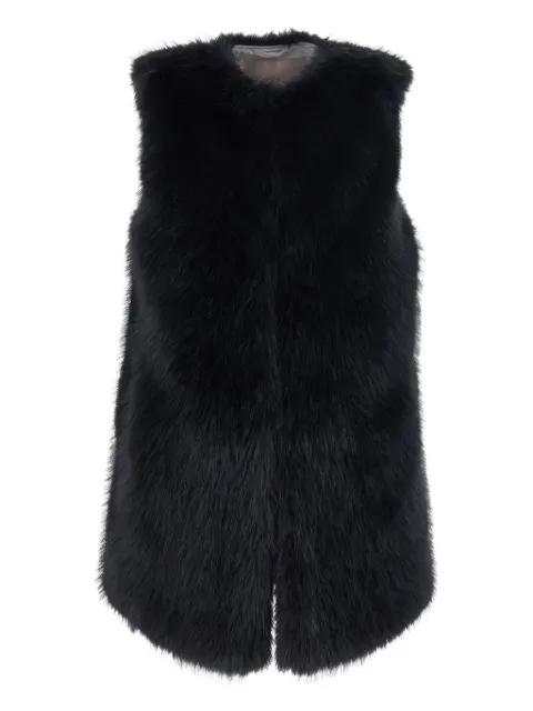faux-fur sleeveless vest by HERNO