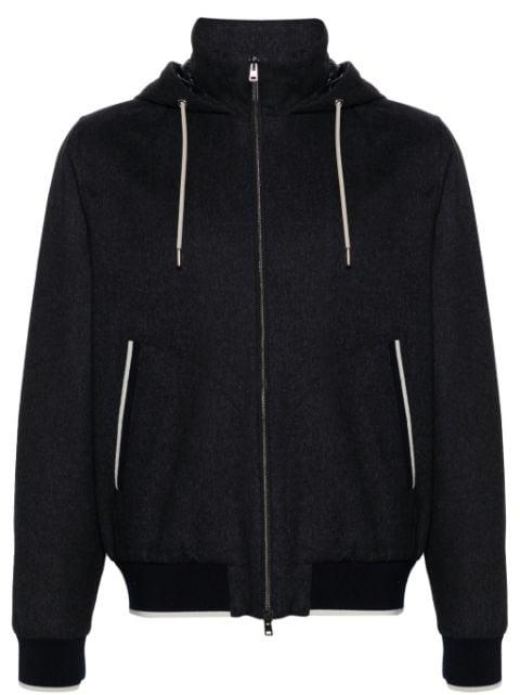 felted hoodied jacket by HERNO