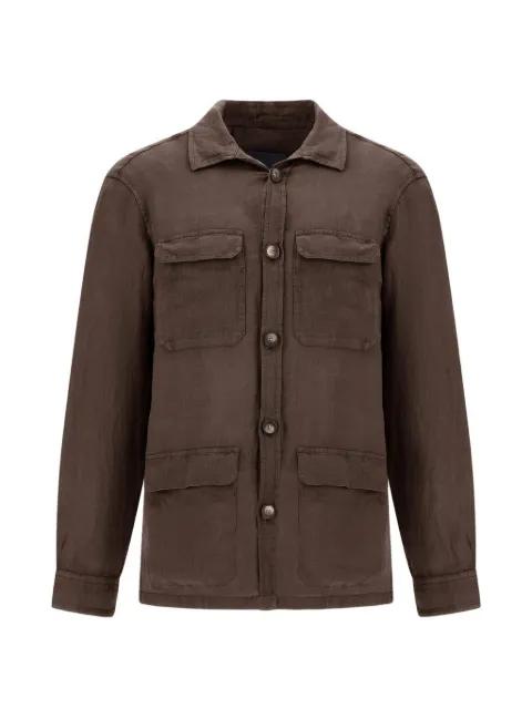 flap-pocket shirt jacket by HERNO