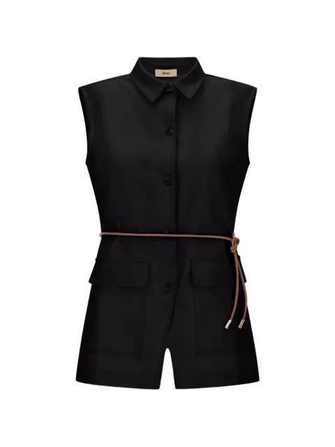 flap pockets belted vest by HERNO