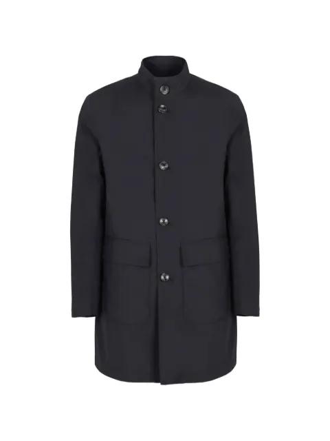 flap-pockets button coat by HERNO