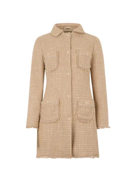 fringed pocket coat by HERNO