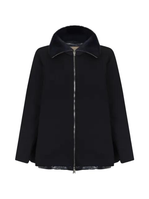 fur collar zip coat by HERNO