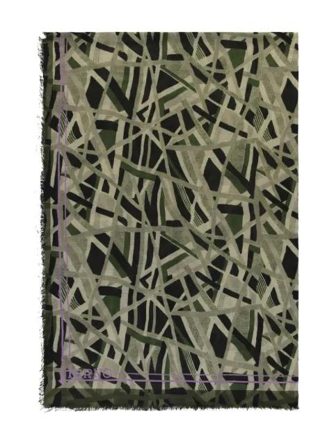 geometric-print scarf by HERNO