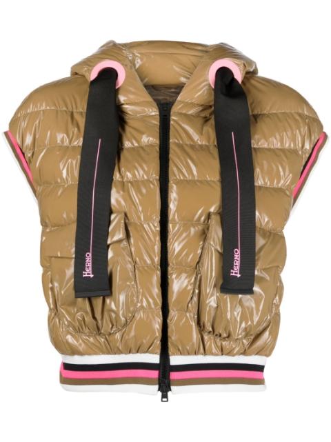 glossy-finish padded gilet by HERNO