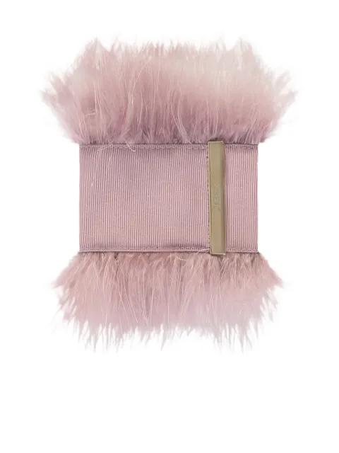 grosgrain faux-feather bracelet by HERNO