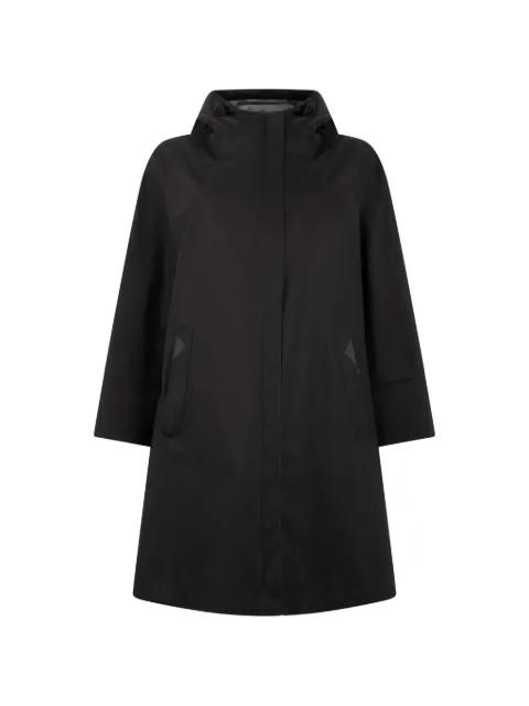 high-collar hoodied coat by HERNO