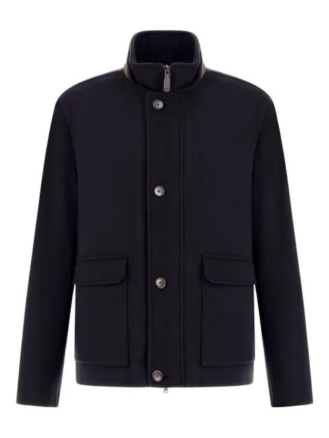 high-neck buttoned jacket by HERNO
