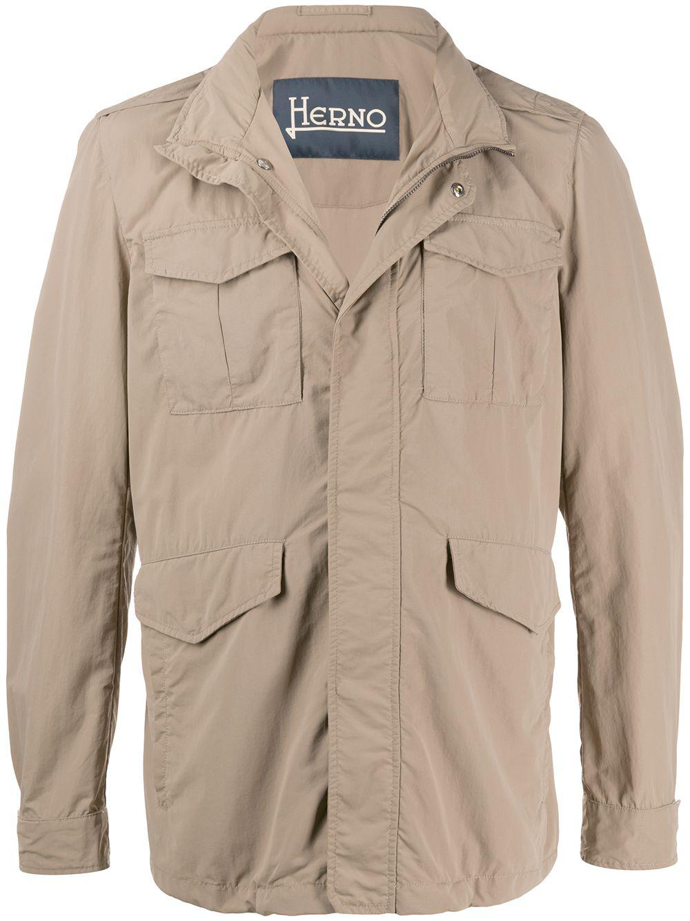 high-neck field jacket by HERNO