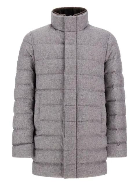 high-neck long-sleeve coat by HERNO