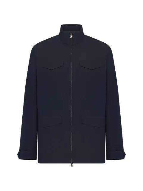 high-neck multi-pocket jacket by HERNO