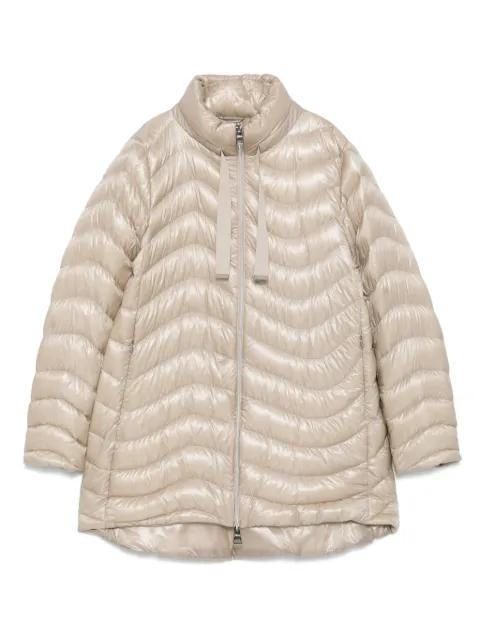 high-neck quilted coat by HERNO