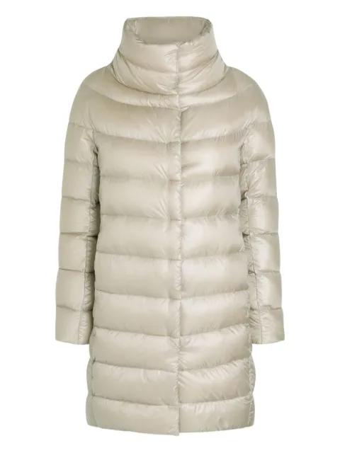 high-neck quilted coat by HERNO