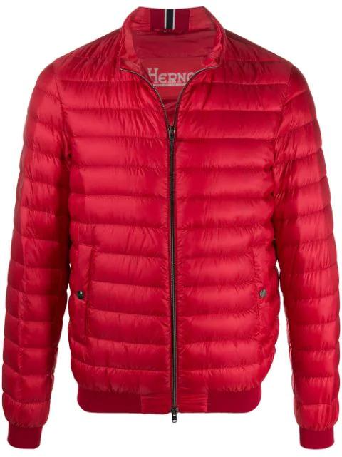 high-neck quilted down jacket by HERNO