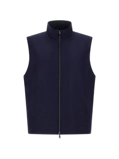 high-neck reversible gilet by HERNO