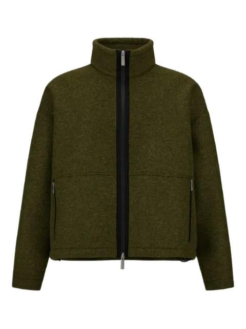 high-neck zip-front jacket by HERNO