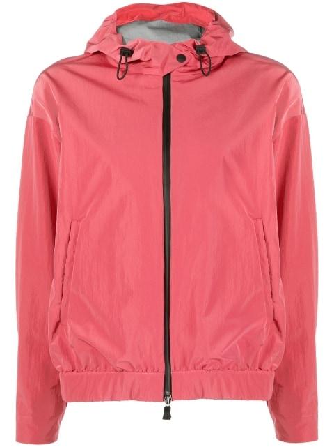 hoodied layered shell jacket by HERNO