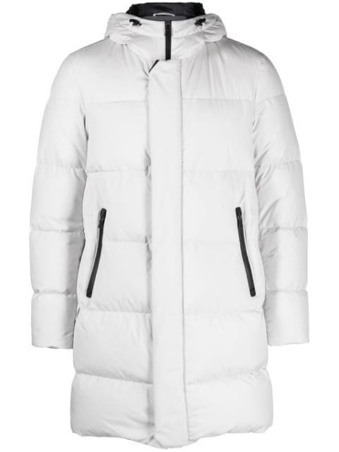 hoodied padded parka coat by HERNO