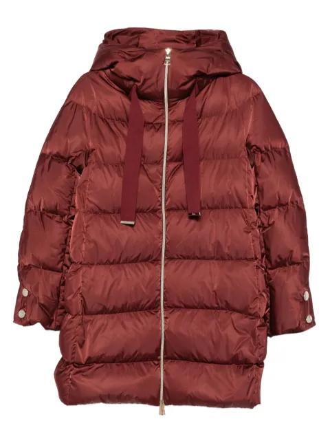 hoodied quilted coat by HERNO