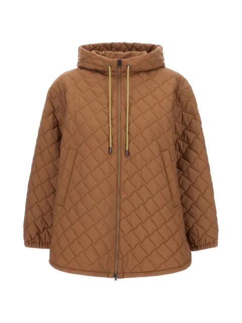 hoodied quilted coat by HERNO