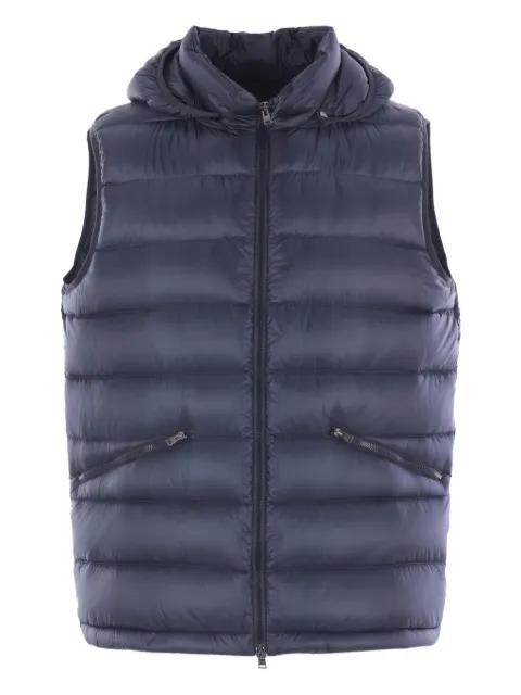 hoodied quilted gilet by HERNO