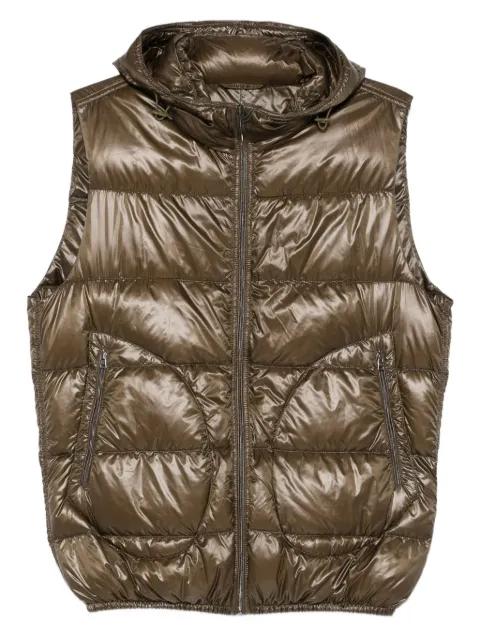 hoodied quilted gilet by HERNO