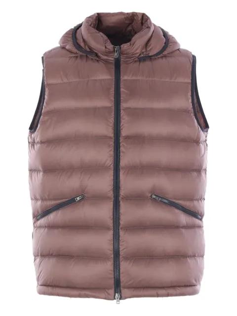 hoodied quilted gilet by HERNO