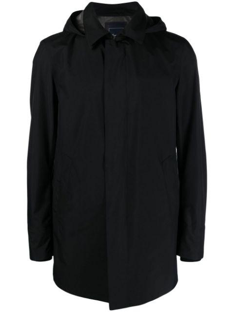 hoodied raincoat by HERNO