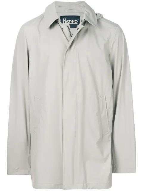 hoodied raincoat by HERNO