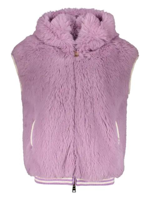 hoodied textured gilet by HERNO