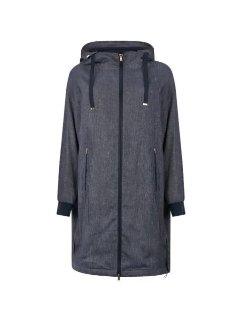 hoodied zip-fastening coat by HERNO
