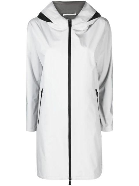 hoodied zip-fastening coat by HERNO
