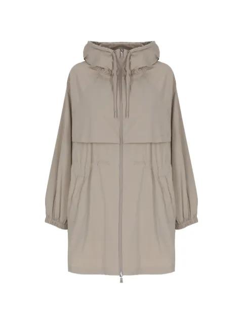 hoodied zip-up parka coat by HERNO