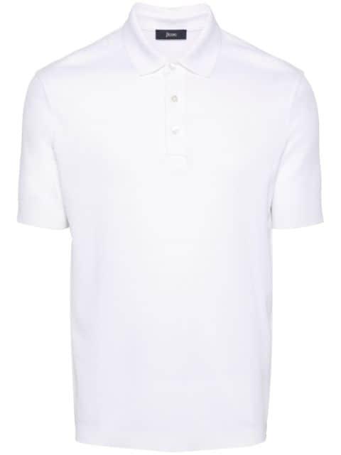 knitted cotton polo shirt by HERNO
