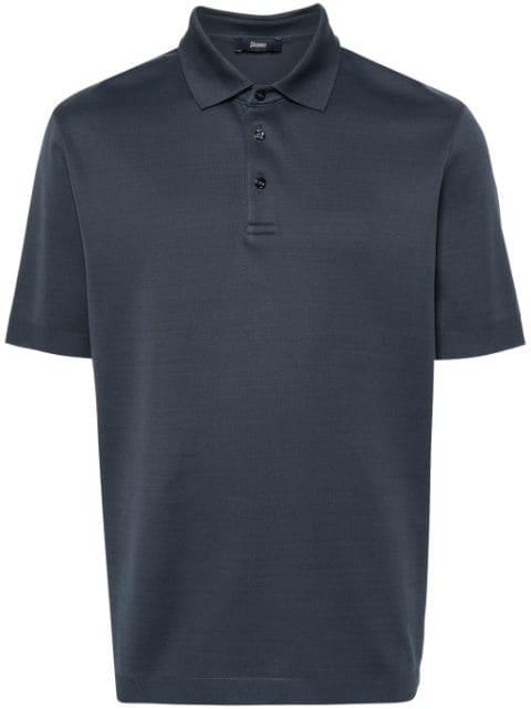 knitted cotton polo shirt by HERNO