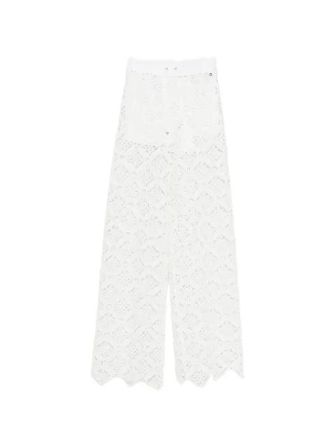 lace elasticated-waistband trousers by HERNO