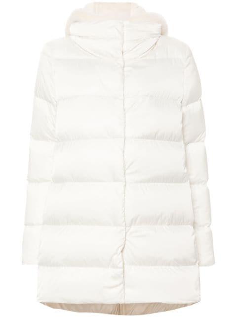 layered puffer coat by HERNO