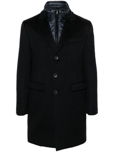 layered single-breasted coat by HERNO