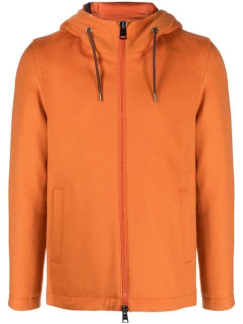 lightweight cashmere hoodied bomber jacket by HERNO