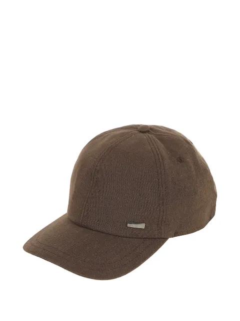 linen panelled hat by HERNO