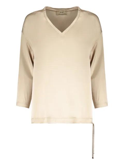 long-sleeve V-neck top by HERNO