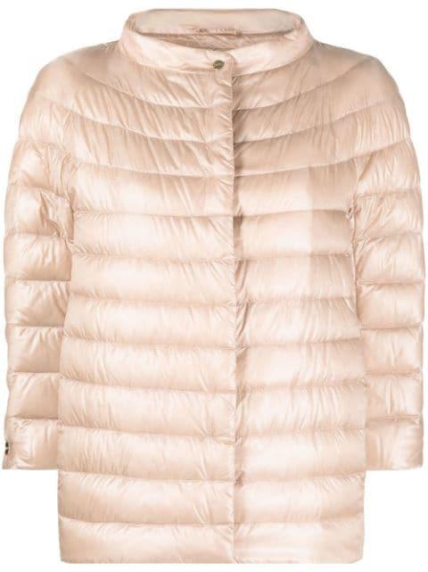 mock-neck quilted puffer jacket by HERNO