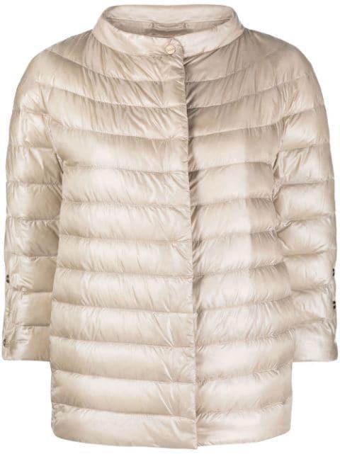mock-neck quilted puffer jacket by HERNO