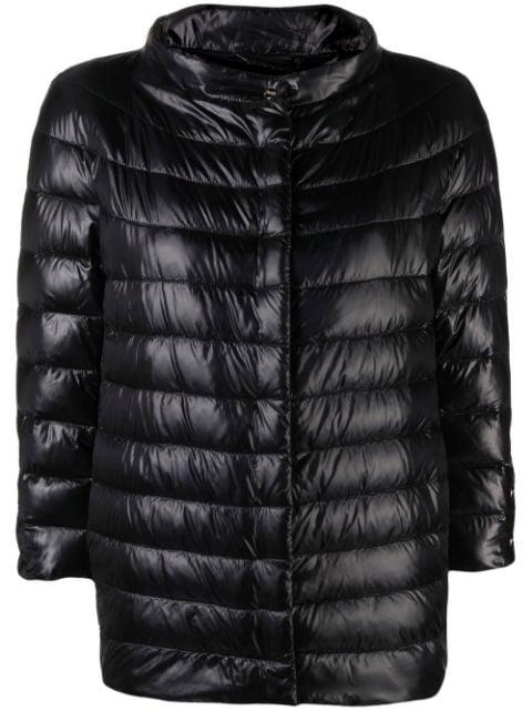 mock-neck quilted puffer jacket by HERNO